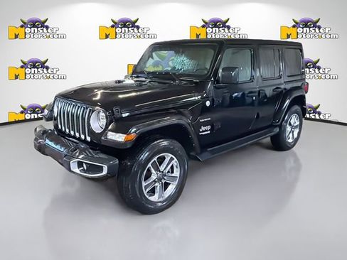 Used 2021 Jeep Wrangler Unlimited Sahara w/ Uconnect 4C Nav & Sound Group image 1