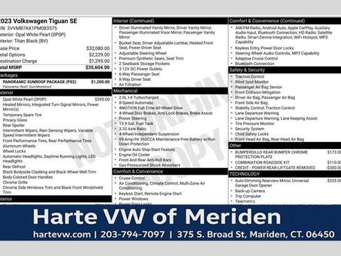 Used 2023 Volkswagen Tiguan SE w/ Panoramic Sunroof Package AWD/4WD image 1