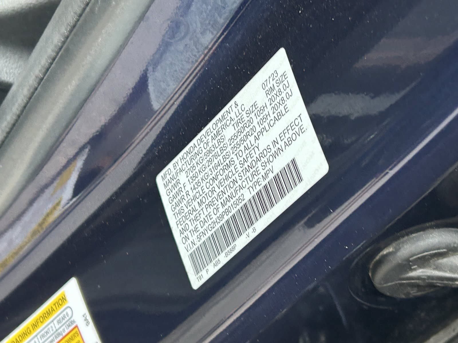 Certified 2023 Honda Pilot Sport image 34