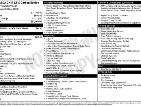 Used 2023 MAZDA CX-5 Carbon Edition AWD/4WD image 44
