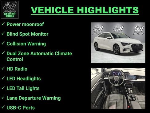 Used 2022 Audi A3 2.0T Premium w/ Convenience Package AWD/4WD image 3