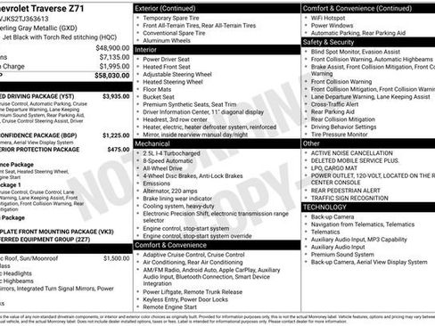 New 2026 Chevrolet Traverse Z71 w/ Enhanced Driving Package AWD/4WD image 4