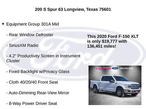 Used 2020 Ford F150 XLT w/ Equipment Group 301A Mid image 5