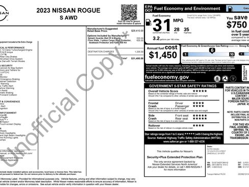 Used 2023 Nissan Rogue S AWD/4WD image 5