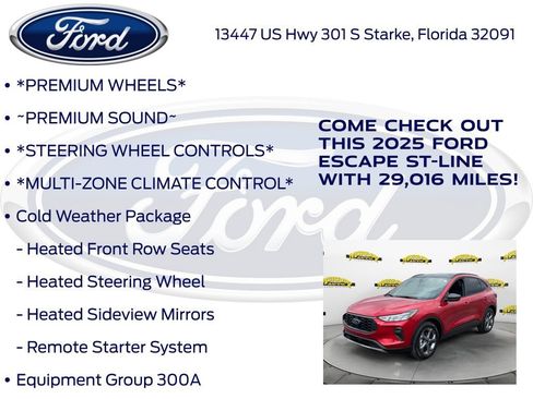 Certified 2025 Ford Escape ST-Line w/ Tech Pack #1 FWD image 17