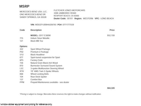 Used 2017 Mercedes-Benz E 300 image 2