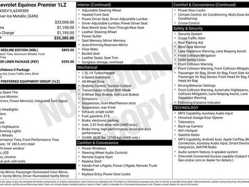 Used 2020 Chevrolet Equinox Premier w/ Premier Redline Edition AWD/4WD image 6