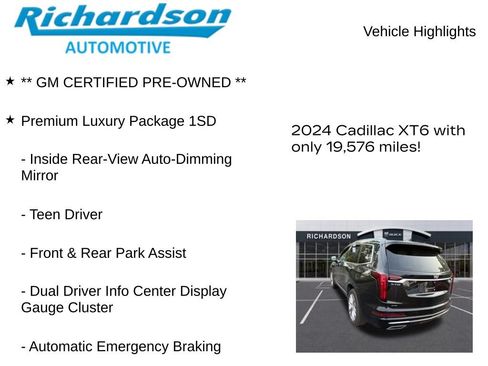 Used 2024 Cadillac XT6 Premium Luxury w/ LPO, Floor Liner Package AWD/4WD image 12