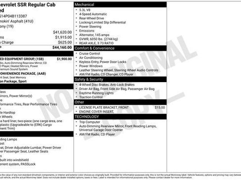 Used 2004 Chevrolet SSR w/ Preferred Equipment Group RWD image 40
