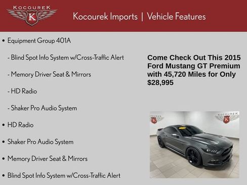 Used 2015 Ford Mustang GT Premium w/ Equipment Group 401A RWD image 4
