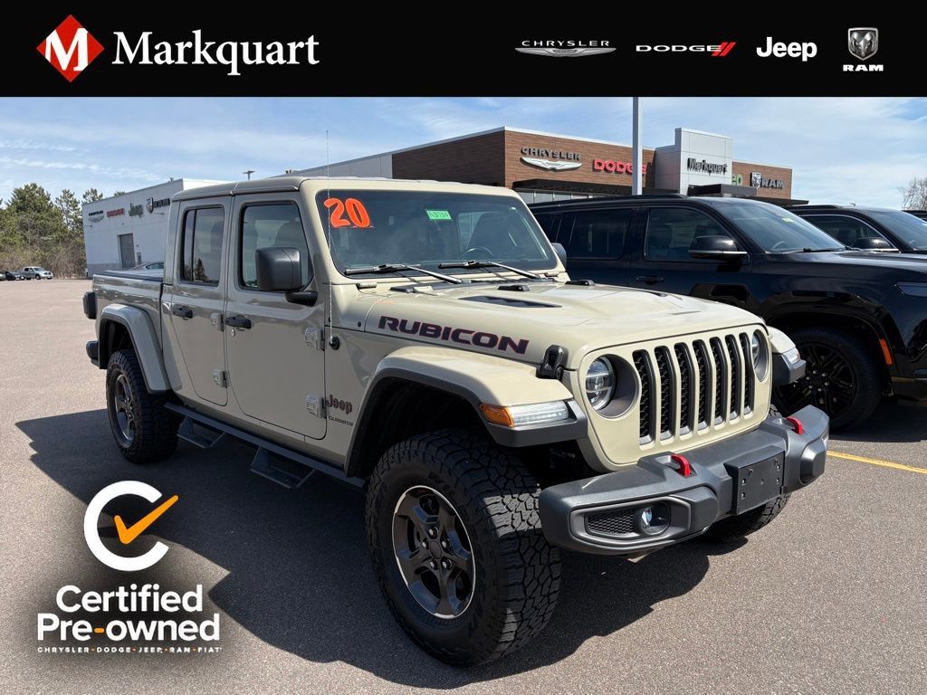 Certified 2020 Jeep Gladiator Rubicon w/ LED Lighting Group AWD/4WD image 1