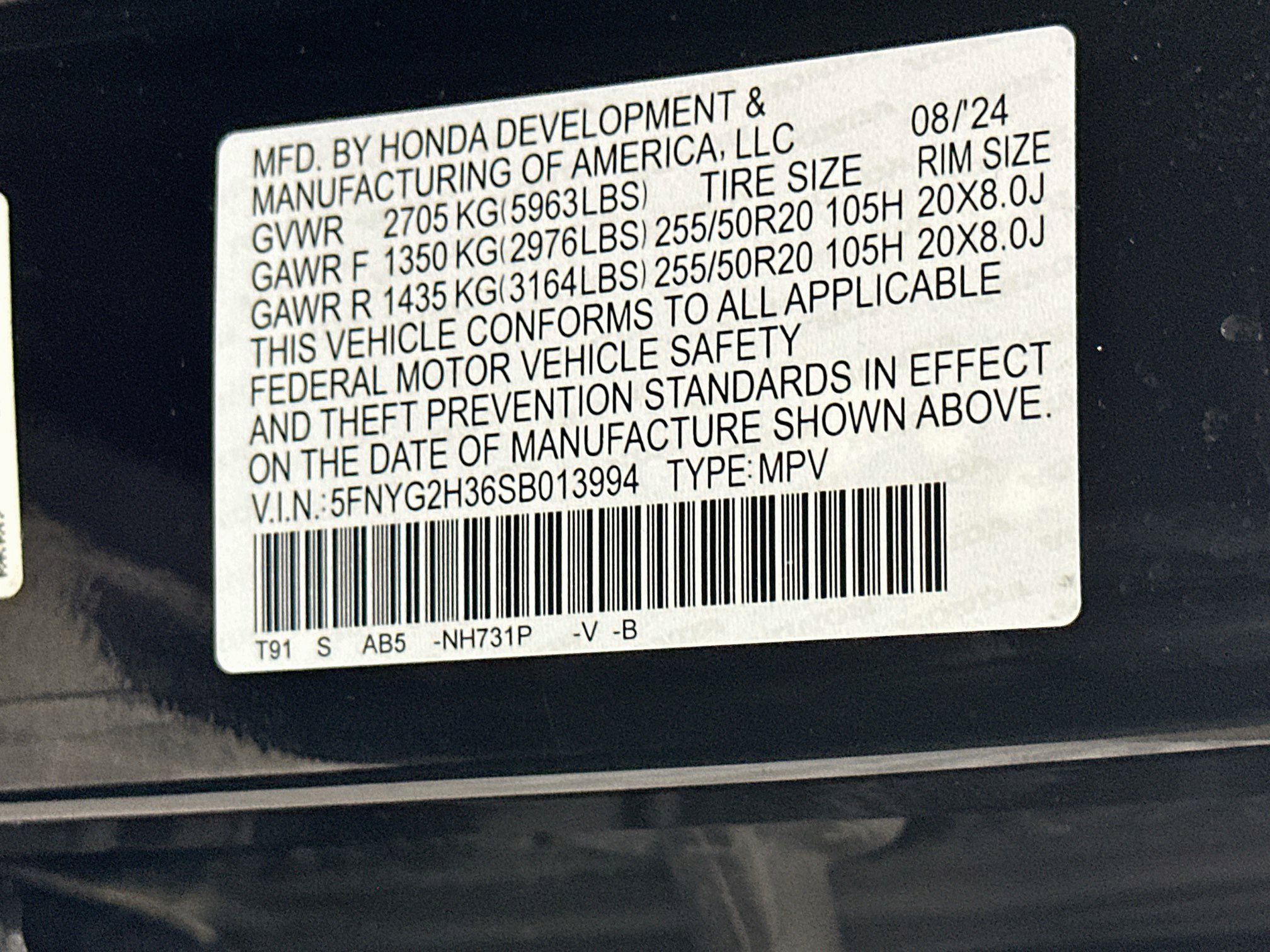 Used 2025 Honda Pilot Sport image 12
