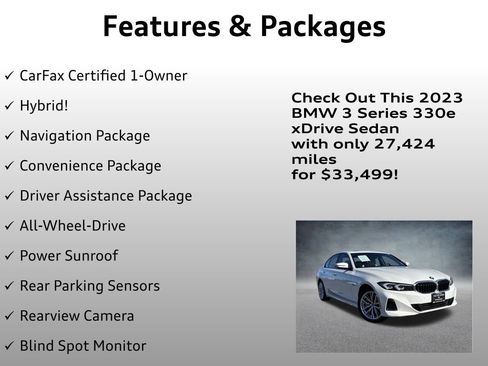 Used 2023 BMW 330e xDrive 330e xDrive w/ Driving Assistance Package image 4