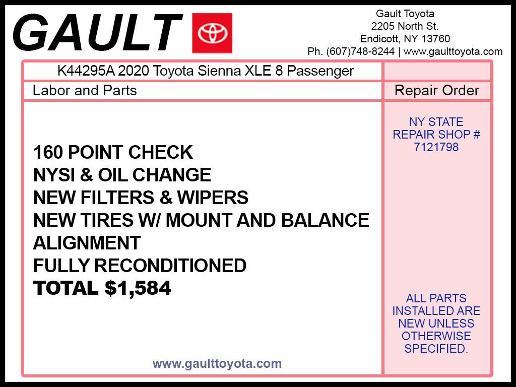 Used 2020 Toyota Sienna XLE w/ Protection Package FWD image 2