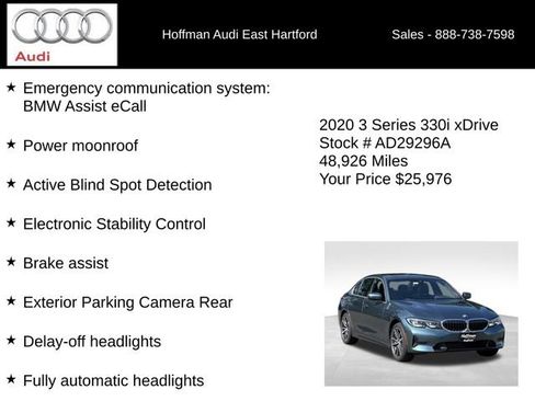 Used 2020 BMW 330i xDrive Sedan w/ Driving Assistance Package AWD/4WD image 34