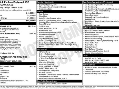 New 2026 Buick Enclave Preferred w/ Power Package AWD/4WD image 2