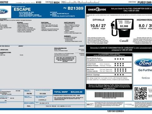 Used 2015 Ford Escape SE image 2