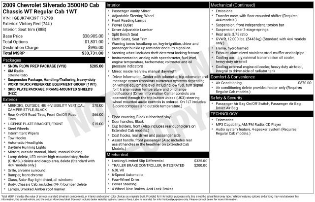 Used 2009 Chevrolet Silverado 3500 W/T w/ Snow Plow Prep Package AWD/4WD image 2