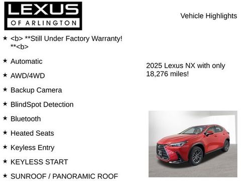 Certified 2025 Lexus NX 350 350 Base w/ Cold Area Package image 8