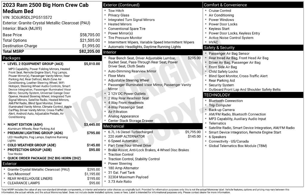 Used 2023 RAM 2500 Big Horn w/ Level 2 Equipment Group AWD/4WD image 2