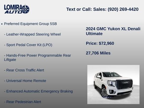 Used 2024 GMC Yukon XL Denali Ultimate AWD/4WD image 27