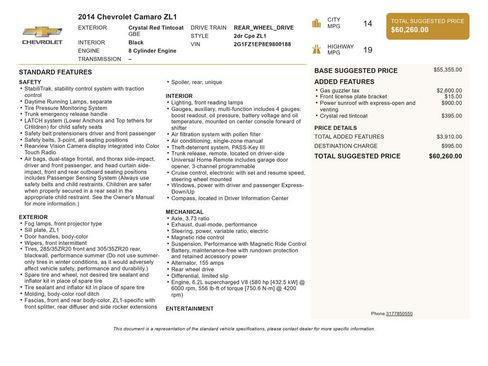 Used 2014 Chevrolet Camaro ZL1 image 5