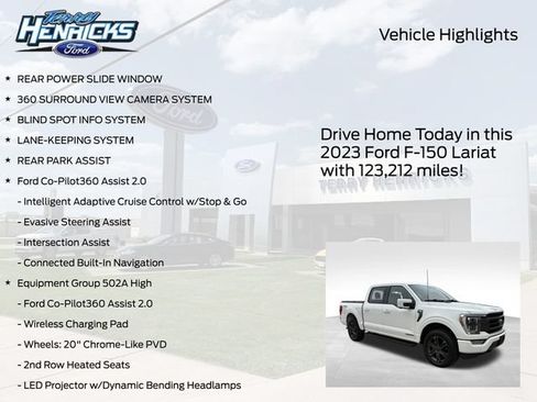 Used 2023 Ford F150 Lariat w/ Equipment Group 502A High AWD/4WD image 4