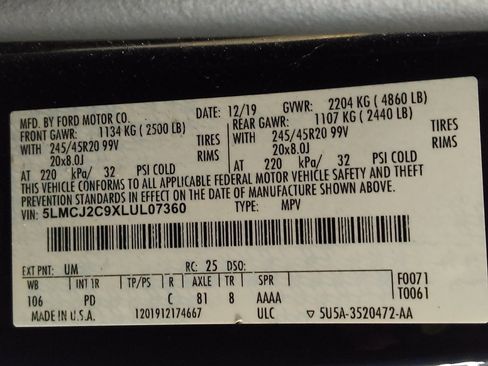 Used 2020 Lincoln Corsair Reserve w/ Equipment Group 201A FWD image 33