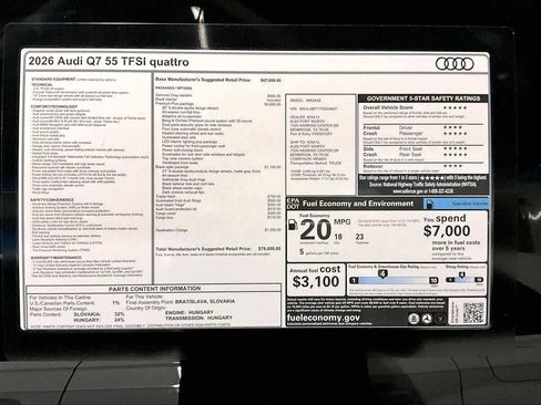 New 2026 Audi Q7 3.0T Premium Plus image 16