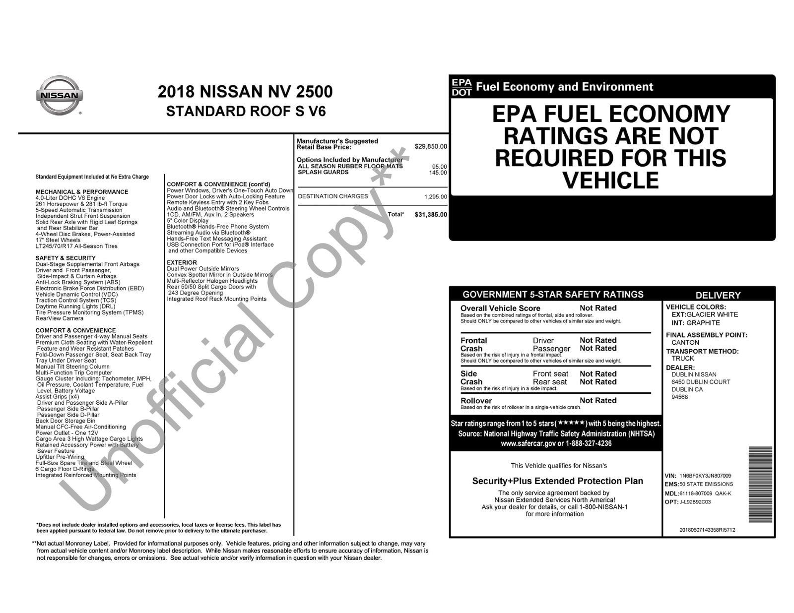 Used 2018 Nissan NV 2500 S RWD image 4