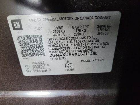 Used 2020 Chevrolet Equinox LT AWD/4WD image 33