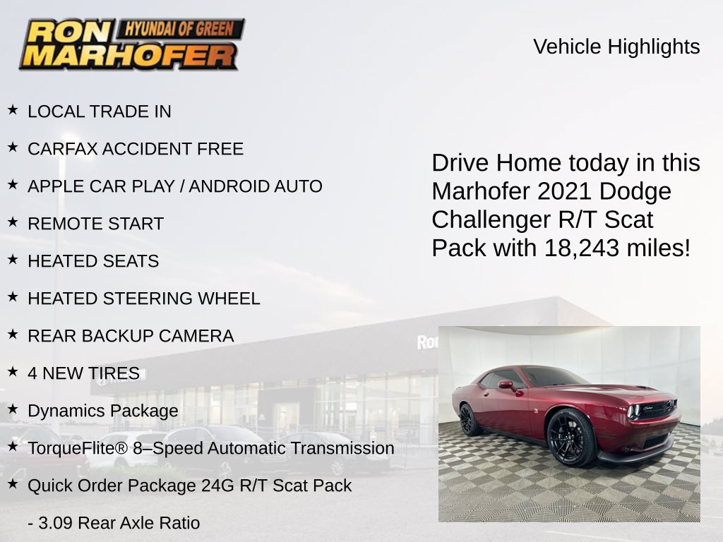 Used 2021 Dodge Challenger R/T Scat Pack w/ Dynamics Package RWD image 15