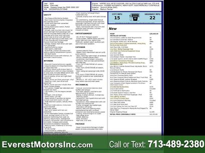 Used 2020 Chevrolet Express 3500 Extended w/ Driver Convenience Package