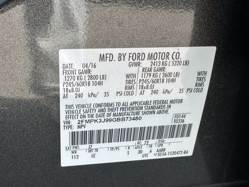 Used 2016 Ford Edge SEL w/ Equipment Group 201A FWD image 36