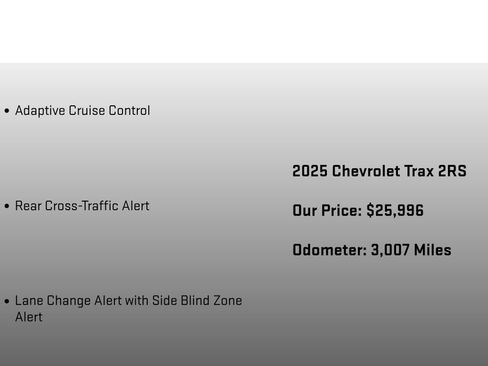 Used 2025 Chevrolet Trax RS w/ Driver Confidence Package FWD image 18