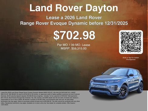 New 2026 Land Rover Range Rover Evoque Dynamic SE AWD/4WD image 3
