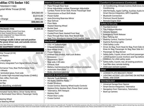 Used 2016 Cadillac CTS Sedan w/ Seating Package image 4