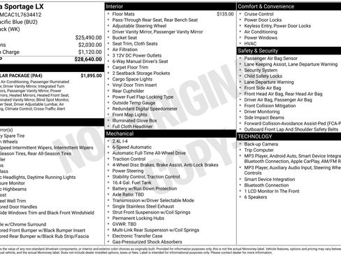 Used 2020 Kia Sportage LX w/ LX Popular Package AWD/4WD image 3
