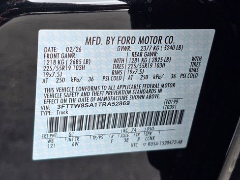 New 2026 Ford Maverick Lariat w/ Black Appearance Package AWD/4WD image 31