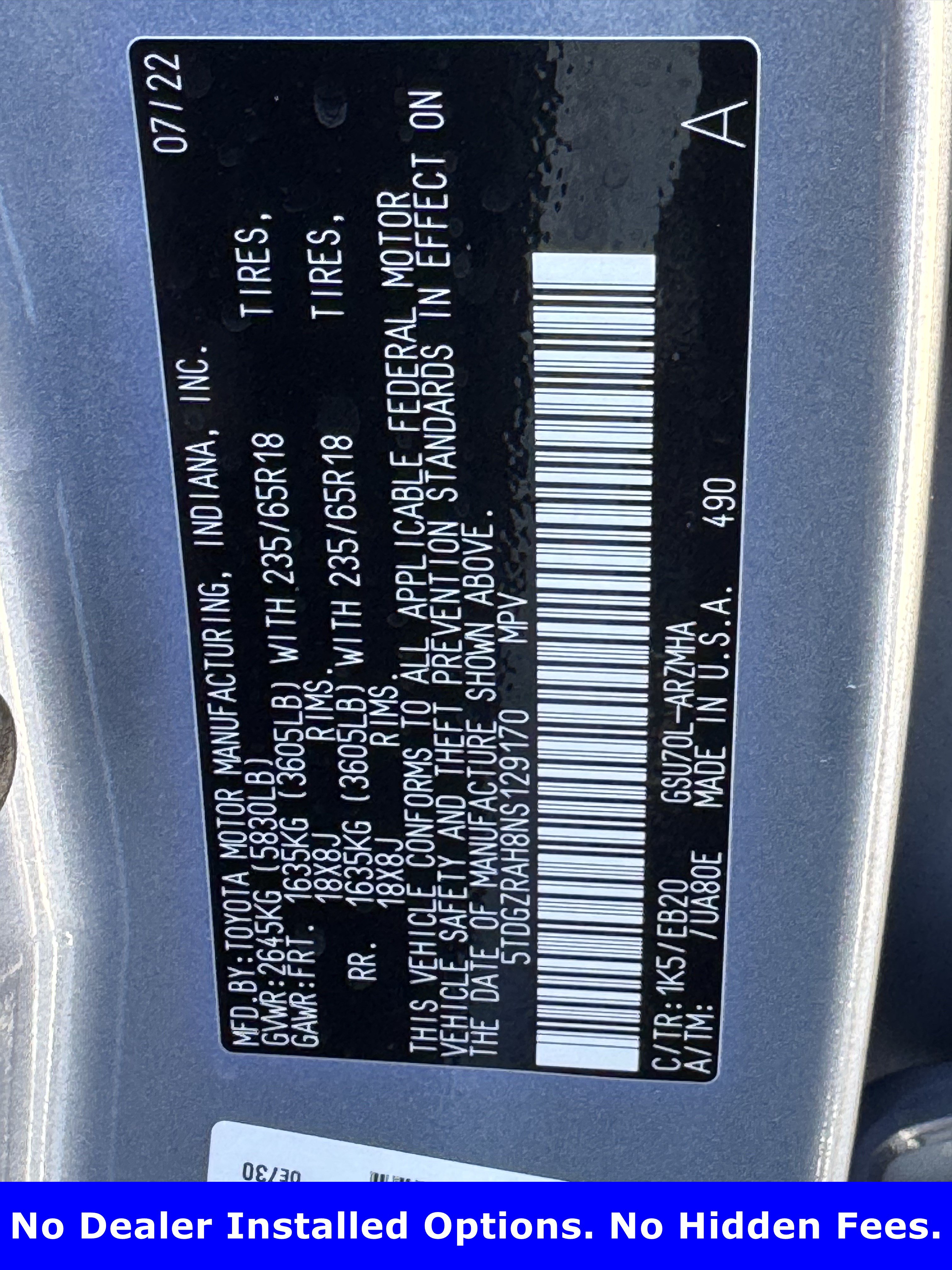 Used 2022 Toyota Highlander XLE FWD image 28