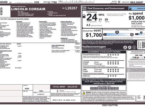 Used 2021 Lincoln Corsair AWD w/ Premium Package image 2