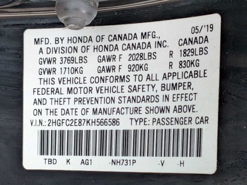 Used 2019 Honda Civic Sport image 28