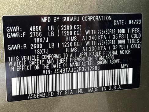 Used 2023 Subaru Outback Onyx Edition AWD/4WD image 27