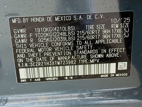 New 2026 Honda HR-V LX image 29