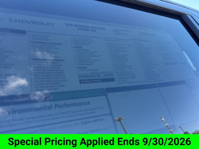 New 2026 Chevrolet Silverado 2500 Custom w/ Custom Value Package AWD/4WD image 36