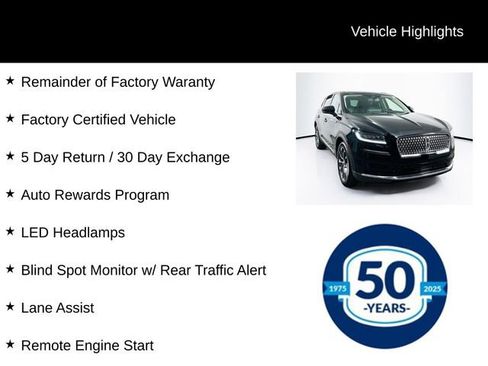 Certified 2022 Lincoln Nautilus Reserve w/ Equipment Group 201A image 7