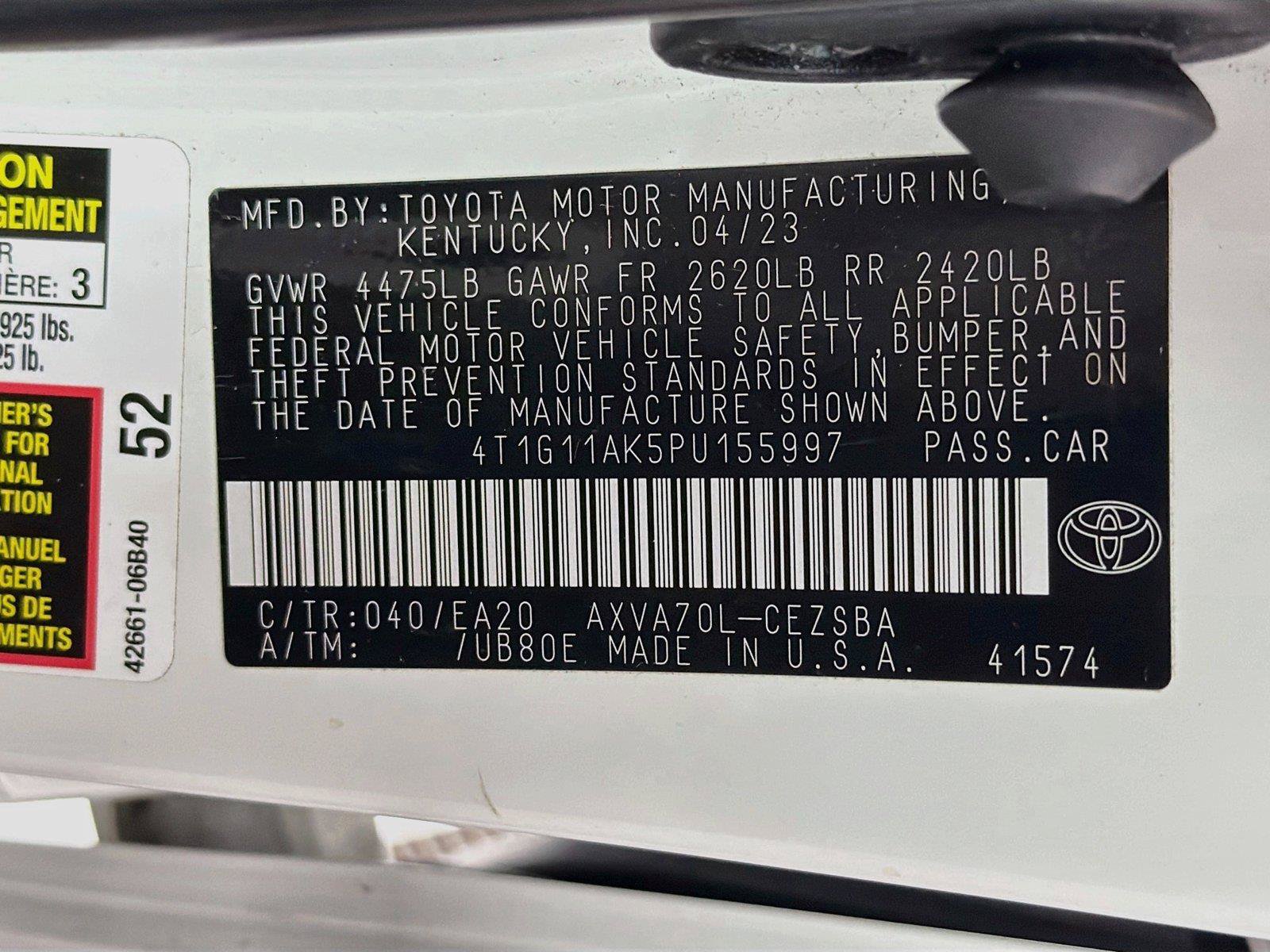 Used 2023 Toyota Camry SE FWD image 38
