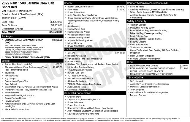 Used 2022 RAM 1500 Laramie AWD/4WD image 4