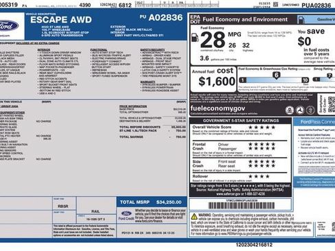 Used 2023 Ford Escape ST-Line w/ Tech Pack #1 AWD/4WD image 12