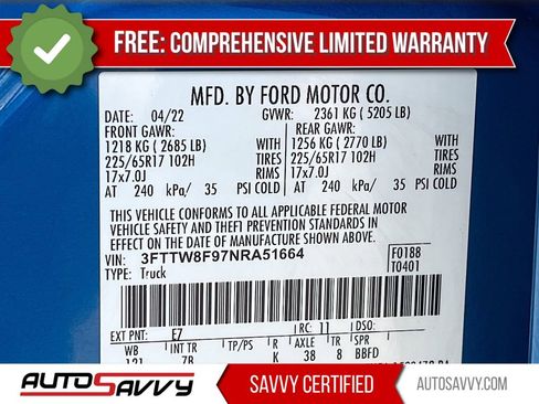 Used 2022 Ford Maverick XLT w/ Equipment Group 300A Standard AWD/4WD image 30